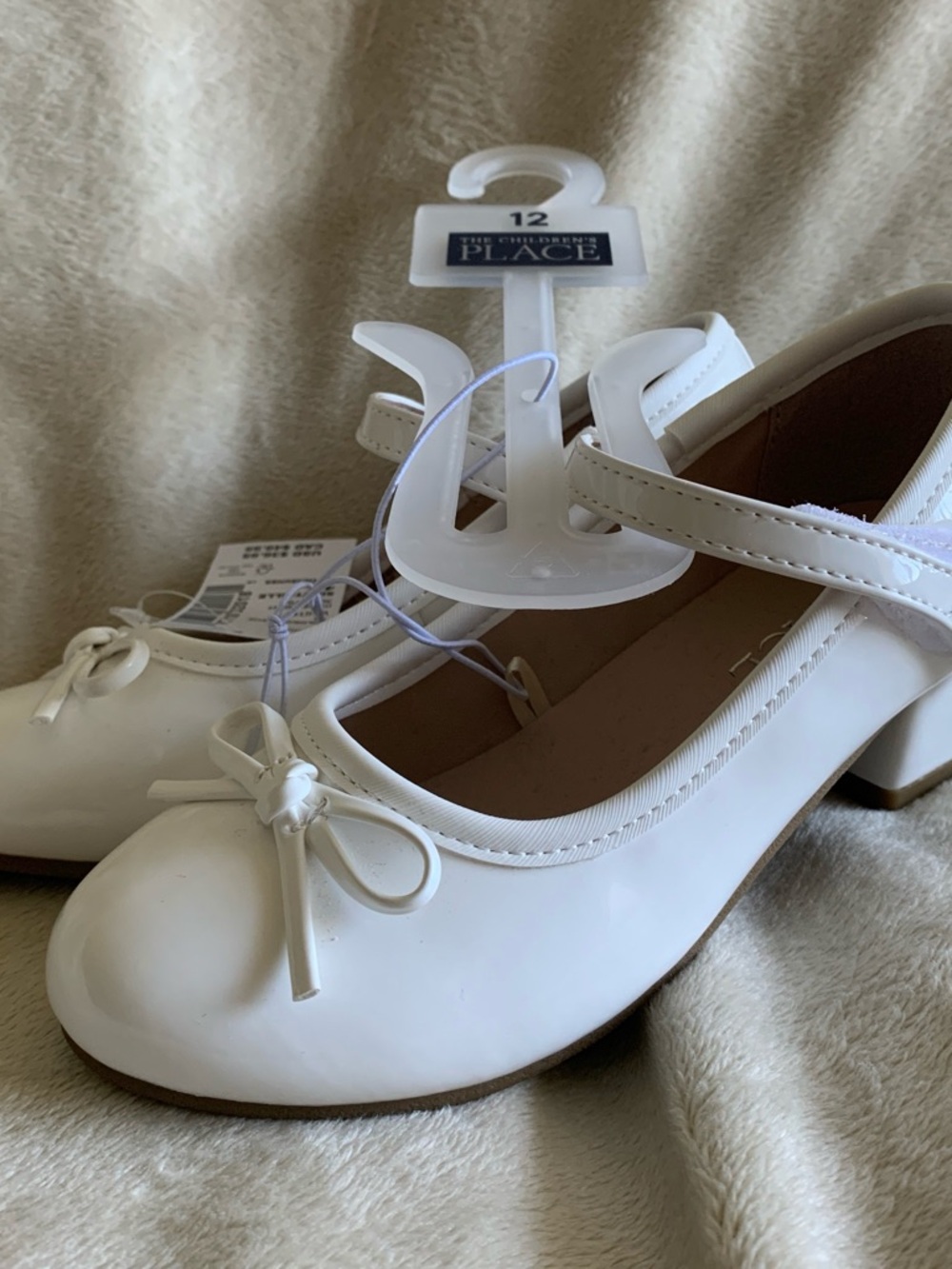 The Children's Place White Patent Mary Jane Dress Shoes with Bow